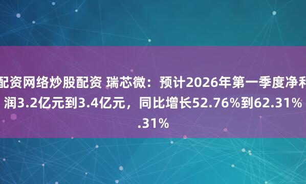 配资网络炒股配资 瑞芯微：预计2026年第一季度净利润3.2亿元到3.4亿元，同比增长52.76%到62.31%